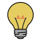 light bulb, idea, creativity, innovation, wisdom, education, learning, inspiration, abstract, symbol, intelligence, insight, solution, icon, modern design, minimal design, dark theme, thinking, brainstorming, smart idea